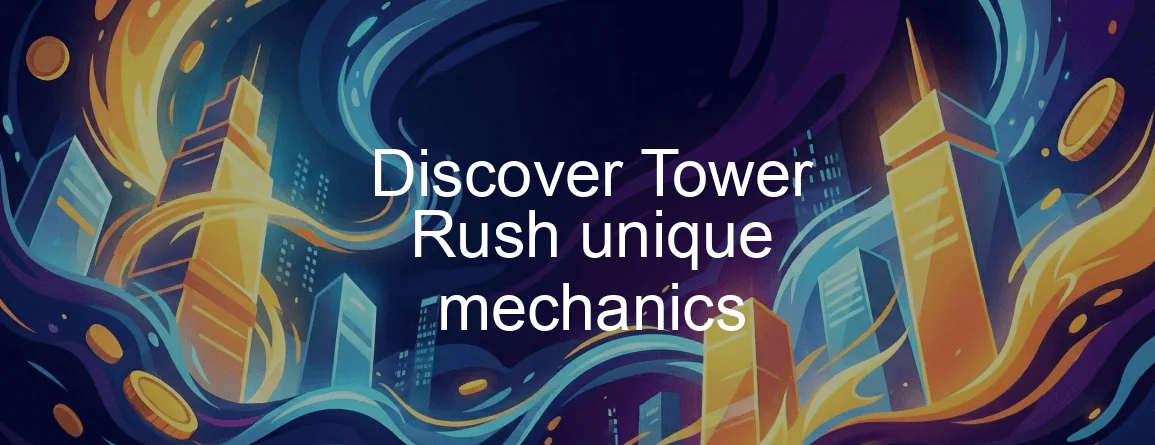 How Tower Rush mechanics work Crane swinging above a stacked Tower Rush structure